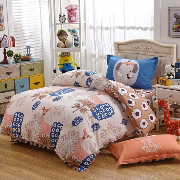 Комплект постельного белья Розовый олень (двуспальный-евро) Berni Home Коричневый (45120)