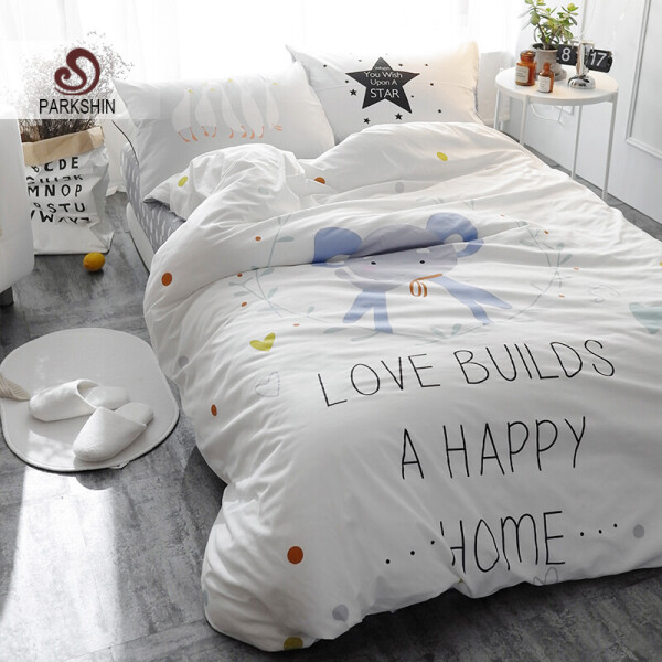 

Комплект постельного белья Счастливый слон (полуторный) Berni Home Серый (45244)