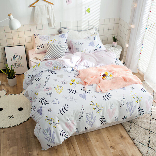

Комплект постельного белья Травы на лугу (полуторный) Berni Home Розовый (47264)