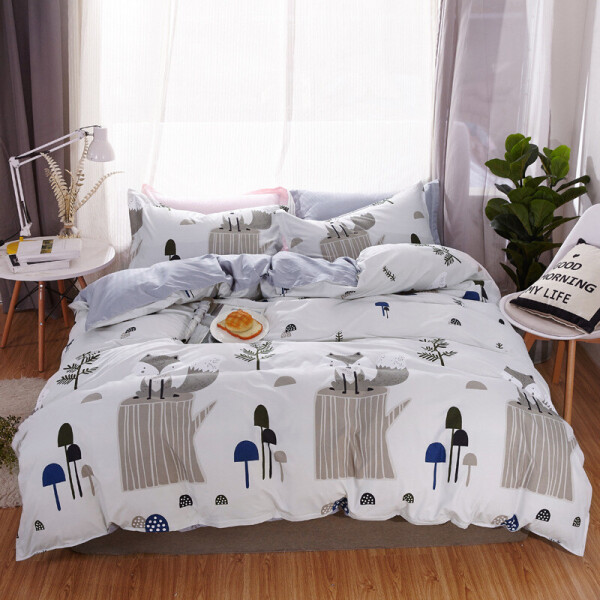 

Комплект постельного белья Лиса на пне (полуторный) Berni Home Белый (47519)