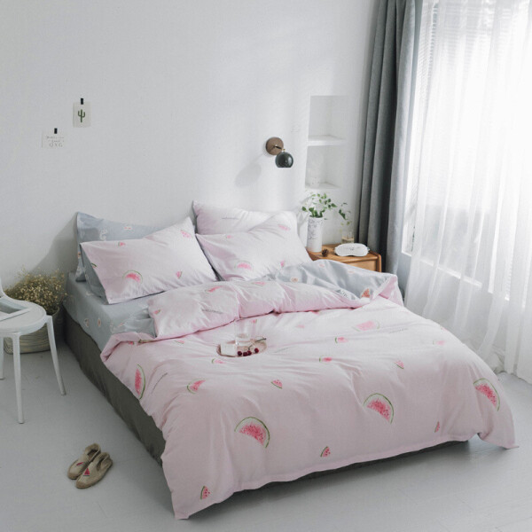

Комплект постельного белья Арбуз (двуспальный-евро) Berni Home Розовый (47735)