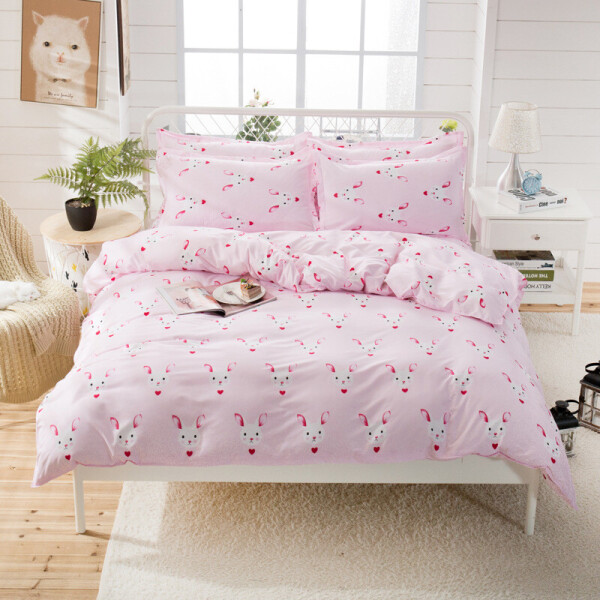 

Комплект постельного белья Кролик (двуспальный-евро) Berni Home Розовый (47891)