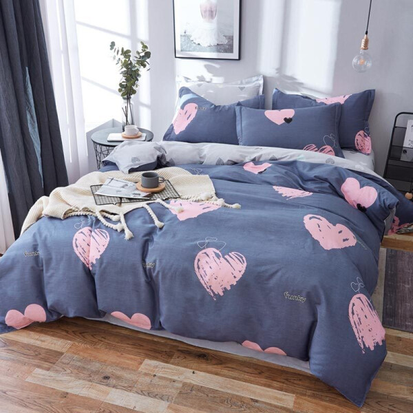 

Комплект постельного белья Розовое сердце (полуторный) Berni Home Серый (48088)