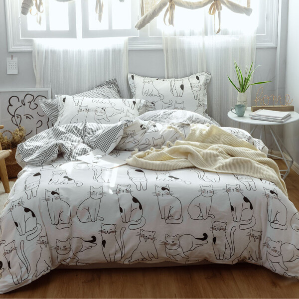 

Комплект постельного белья Котики (полуторный) Berni Home Разноцветный (48856)