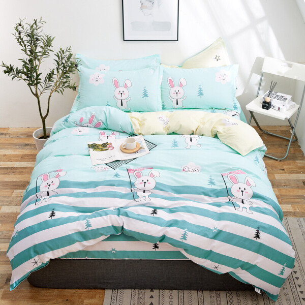

Комплект постельного белья Белый зайчик (евро) Berni Home Голубой (48866)