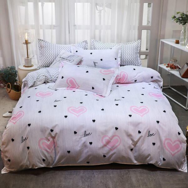 

Комплект постельного белья Love (полуторный) Berni Home Серый (53027)