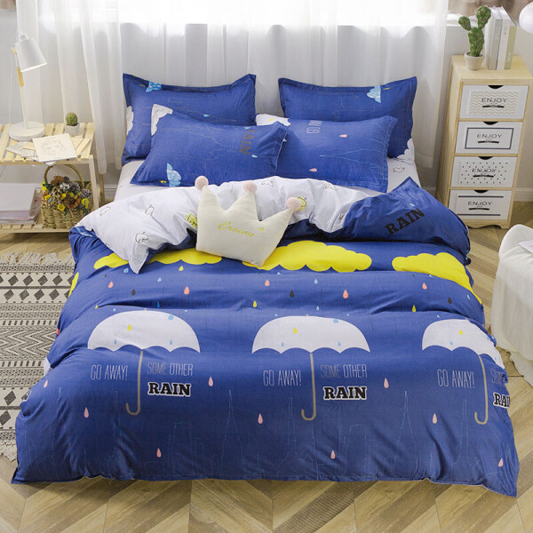 

Комплект постельного белья Rain (полуторный) Berni Home Синий (53051)