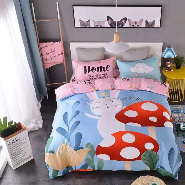 

Комплект постельного белья Мухоморчик (полуторный) Berni Home Розовый (53148)