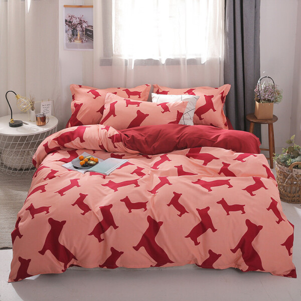 

Комплект постельного белья Щеночек (двуспальный-евро) Berni Home Красный (53262)
