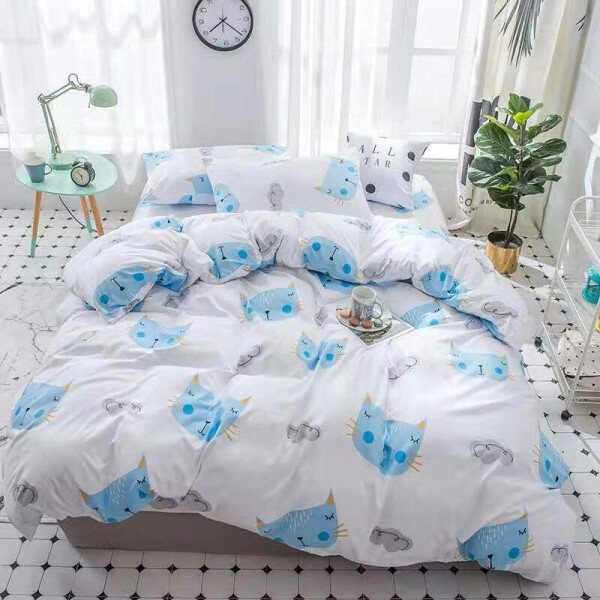

Комплект постельного белья Sleeping cat (двуспальный-евро) Berni Home Белый (53307)