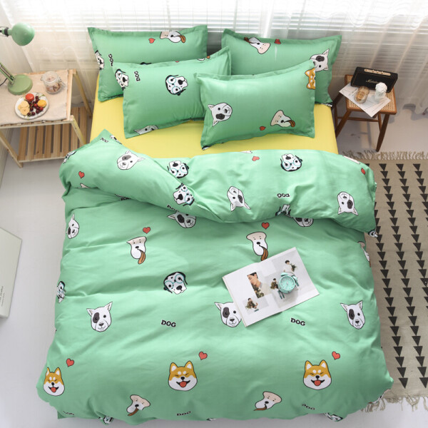 

Комплект постельного белья Dog (двуспальный-евро) Berni Home Мятный (53317)