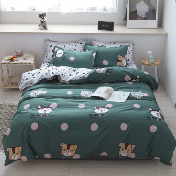 

Комплект постельного белья Песики (двуспальный-евро) Berni Home Зеленый (53326)
