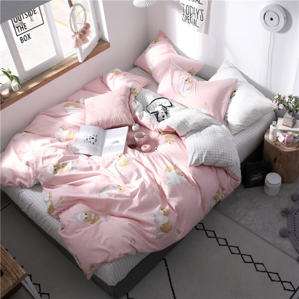 

Комплект постельного белья Рыжий кот (полуторный) Berni Home Розовый (53343)