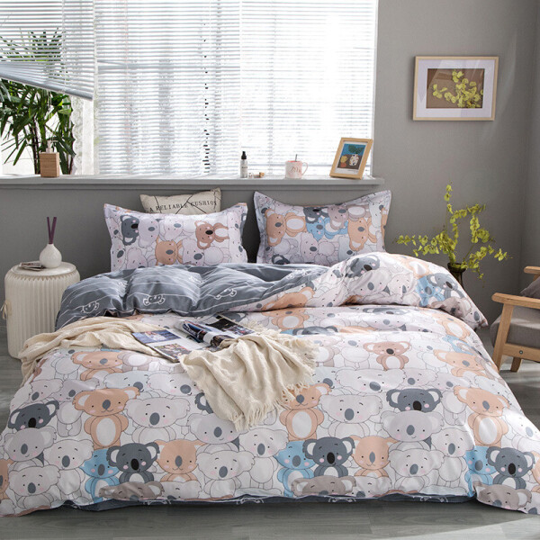 

Комплект постельного белья Koala (двуспальный-евро) Berni Home Серый (55751)