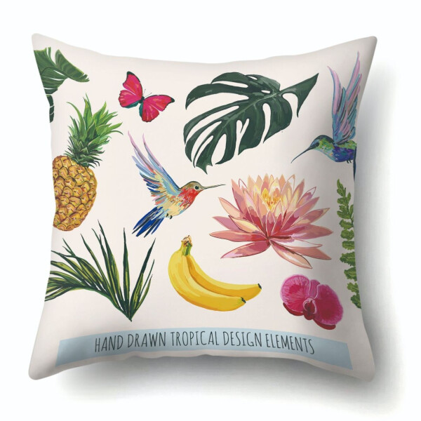 

Подушка декоративная Tropical design 45 х 45 см Berni Home Молочный (55743)