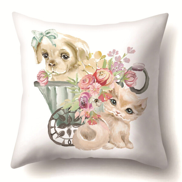 

Подушка декоративная Puppy and kitten 45 х 45 см Berni Home Бежевый (55753)