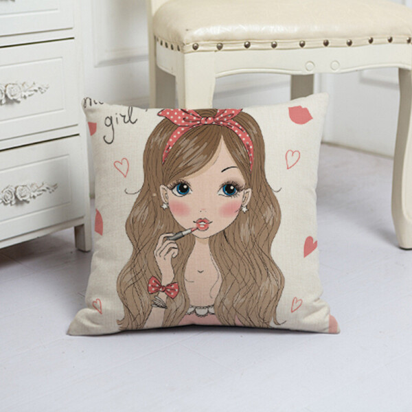 

Подушка декоративная Makeup girl 45 х 45 см Berni Home Коричневый (56169)