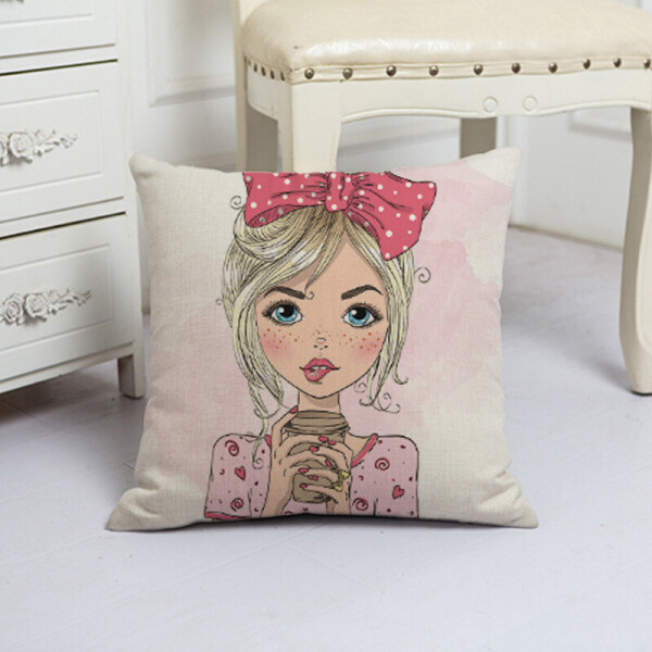 

Подушка декоративная Girl with coffee 45 х 45 см Berni Home Бежевый (56175)