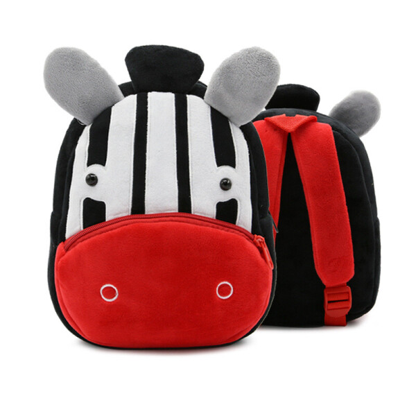 

Рюкзак велюровый Зебра Berni Kids Красный (46732)
