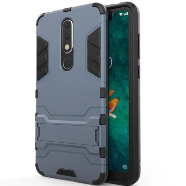 

Ударопрочный чехол-подставка Transformer для Nokia 6.1 Plus (Nokia X6) с мощной защитой корпуса Серый / Metal slate (110341)