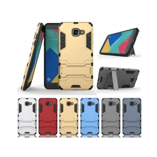 

Ударопрочный чехол-подставка Transformer для Samsung A310F Galaxy A3 (2016) с мощной защитой корпуса Металл / Gun Metal (52259)