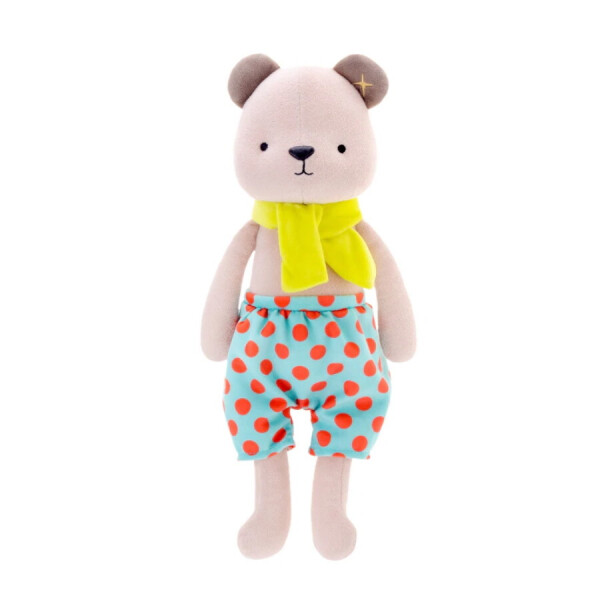 

Мягкая игрушка Медвежонок в голубых шортах, 35 см Metoys Желтый (51205)