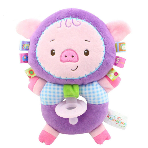

Мягкая игрушка-соска Розовый поросёнок Happy Monkey Розовый (51414)