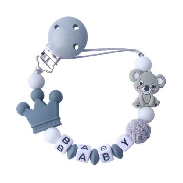 

Прорезыватель-держатель для пустышки Коала, серый Berni Kids Серый (51616)