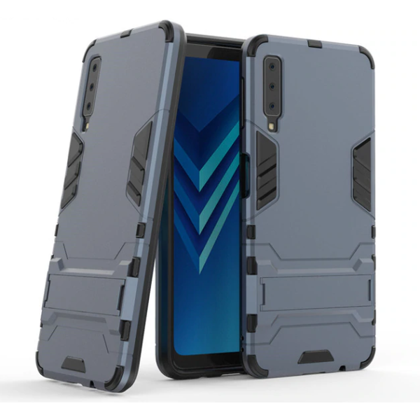 

Ударопрочный чехол-подставка Transformer для Samsung A750 Galaxy A7 (2018) с мощной защитой корпуса Серый / Metal slate (93565)