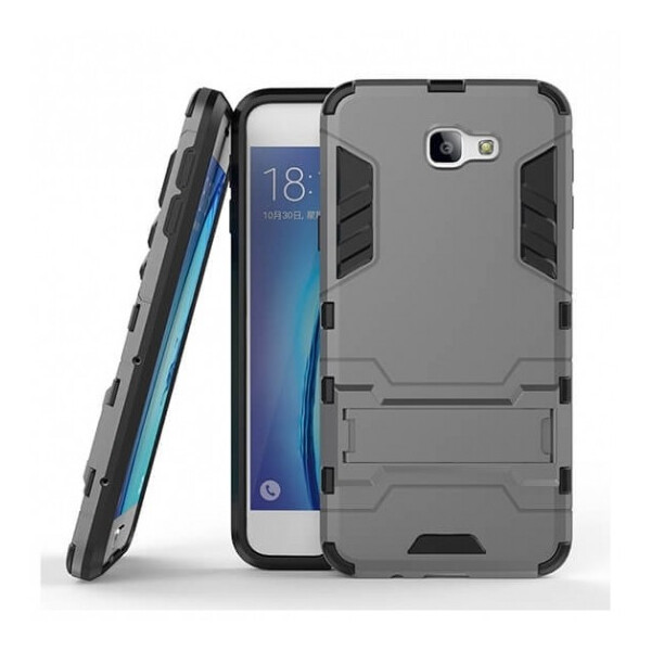 

Ударопрочный чехол-подставка Transformer для Samsung G610F Galaxy J7 Prime с мощной защитой корпуса Серый / Metal slate (55615)