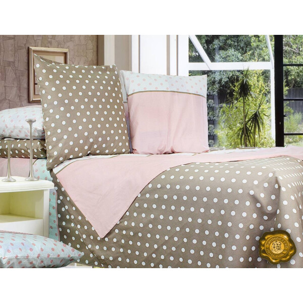 

Комплект постельного белья Еней-Плюс Т0408 Бежевый, розовый, коричневый Полуторный