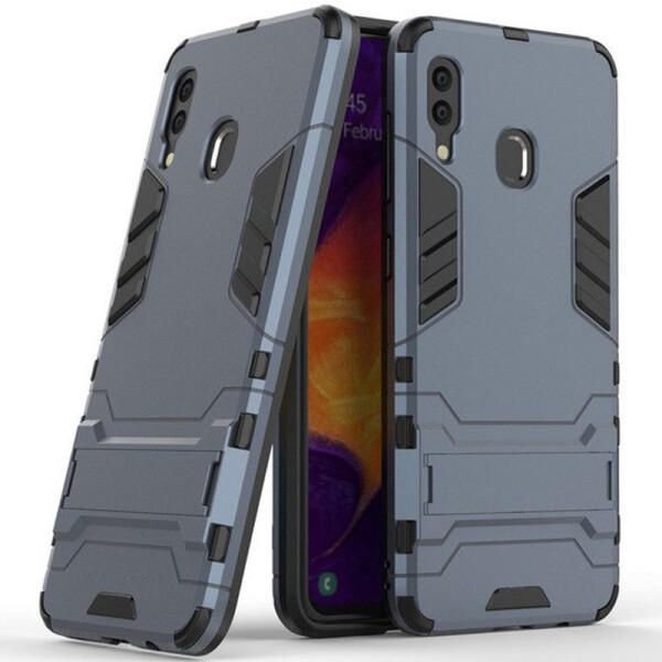 

Ударопрочный чехол-подставка Transformer для Samsung Galaxy A20 / A30 с мощной защитой корпуса Серый / Metal slate (100776)