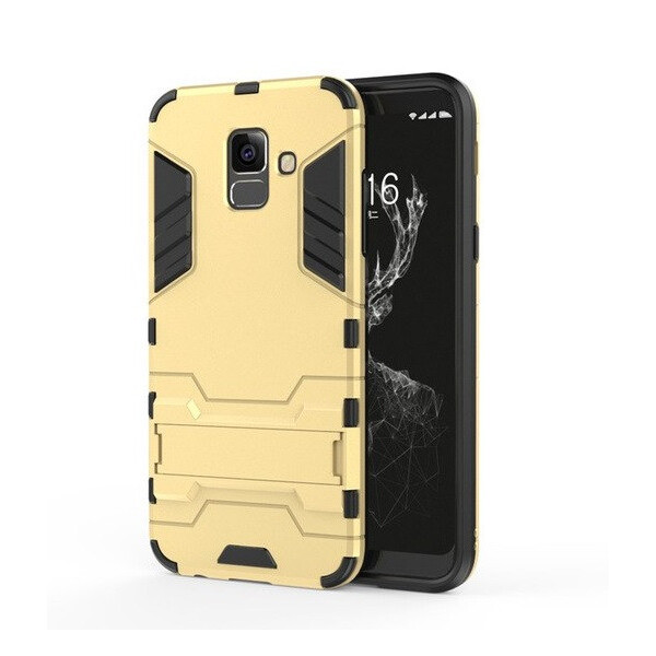 

Ударопрочный чехол-подставка Transformer для Samsung Galaxy A6 (2018) с мощной защитой корпуса Золотой / Champagne Gold (87858)