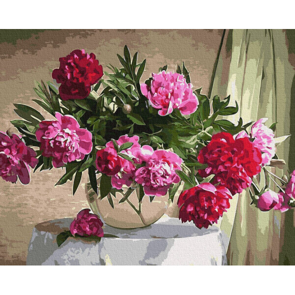 

Картина по номерам. Rainbow Art "Распустившиеся пионы" GX37166-RA