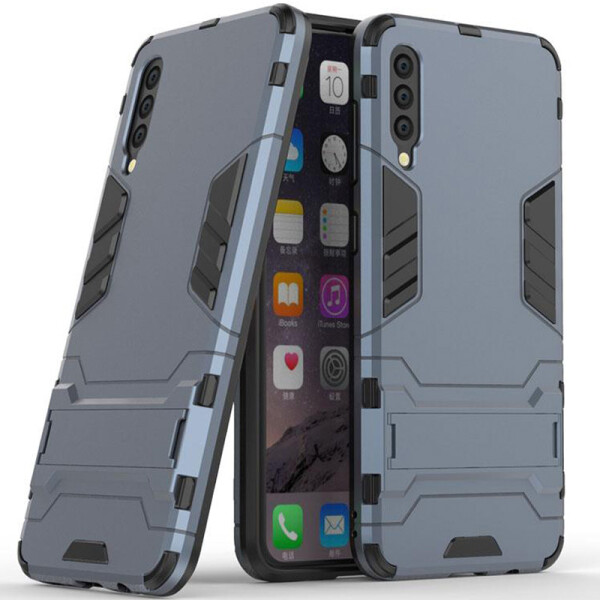 

Ударопрочный чехол-подставка Transformer для Samsung Galaxy A70 (A705F) с мощной защитой корпуса Серый / Metal slate (103721)