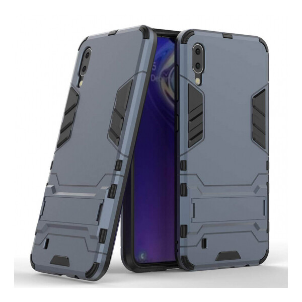 

Ударопрочный чехол-подставка Transformer для Samsung Galaxy M10 с мощной защитой корпуса Серый / Metal slate (100790)