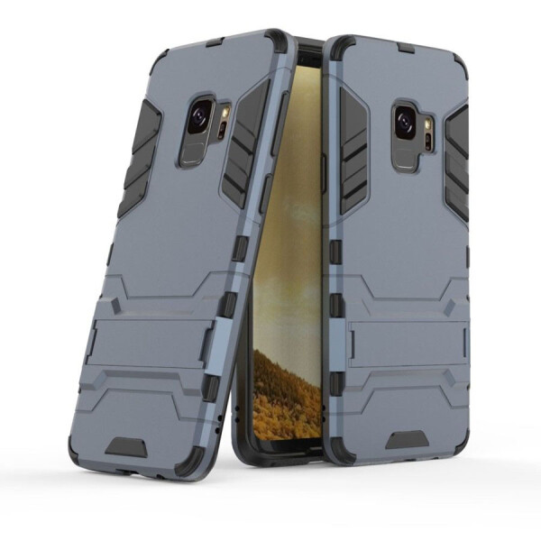 

Ударопрочный чехол-подставка Transformer для Samsung Galaxy S9 с мощной защитой корпуса Металл / Gun Metal (73983)