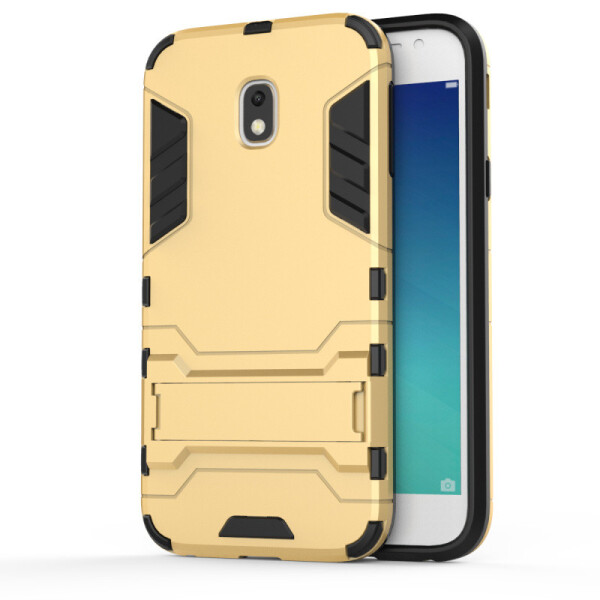 

Ударопрочный чехол-подставка Transformer для Samsung J330 Galaxy J3 (2017) с мощной защитой корпуса Золотой / Champagne Gold (68639)