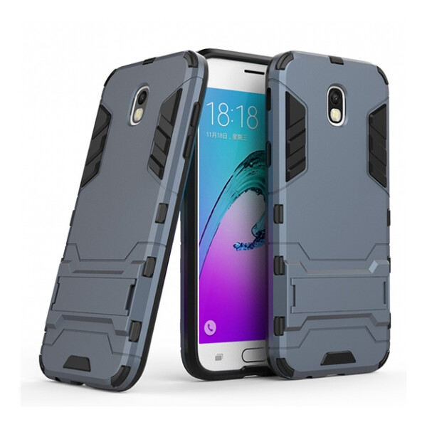 

Ударопрочный чехол-подставка Transformer для Samsung J530 Galaxy J5 (2017) с мощной защитой корпуса Серый / Metal slate (66922)