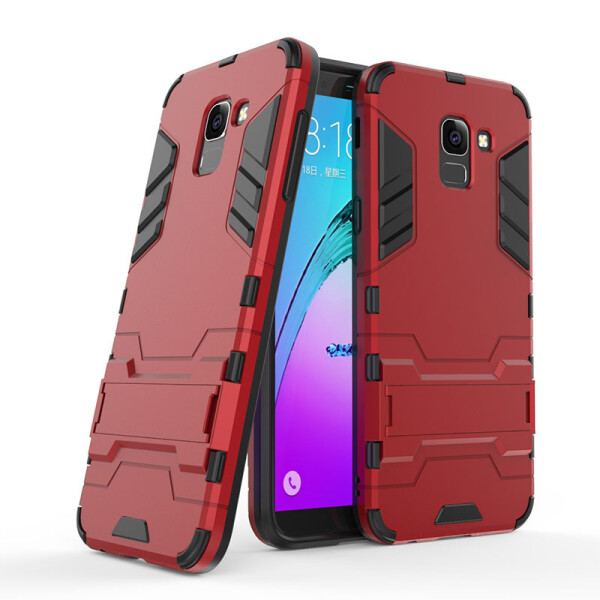 

Ударопрочный чехол-подставка Transformer для Samsung J600F Galaxy J6 (2018) с мощной защитой корпуса Красный / Dante Red (87873)