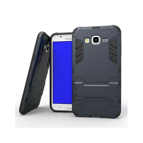 

Ударопрочный чехол-подставка Transformer для Samsung J700H Galaxy J7 с мощной защитой корпуса Серый / Metal slate (52737)