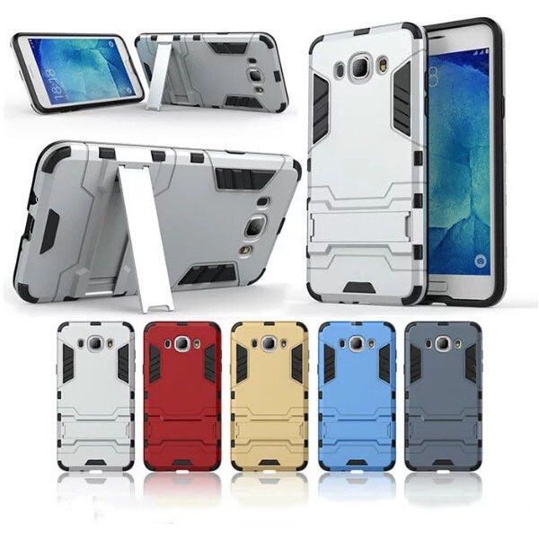 

Ударопрочный чехол-подставка Transformer для Samsung J710F Galaxy J7 (2016) с мощной защитой корпуса Серый / Metal slate (52738)