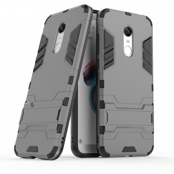 

Ударопрочный чехол-подставка Transformer для Xiaomi Redmi 5 Plus / Note 5 (SC) с защитой корпуса Металл / Gun Metal (74030)