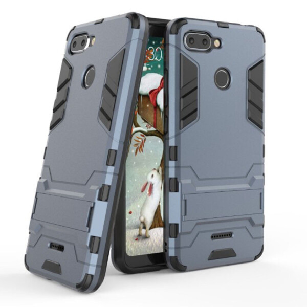 

Ударопрочный чехол-подставка Transformer для Xiaomi Redmi 6 с мощной защитой корпуса Серый / Metal slate (85483)