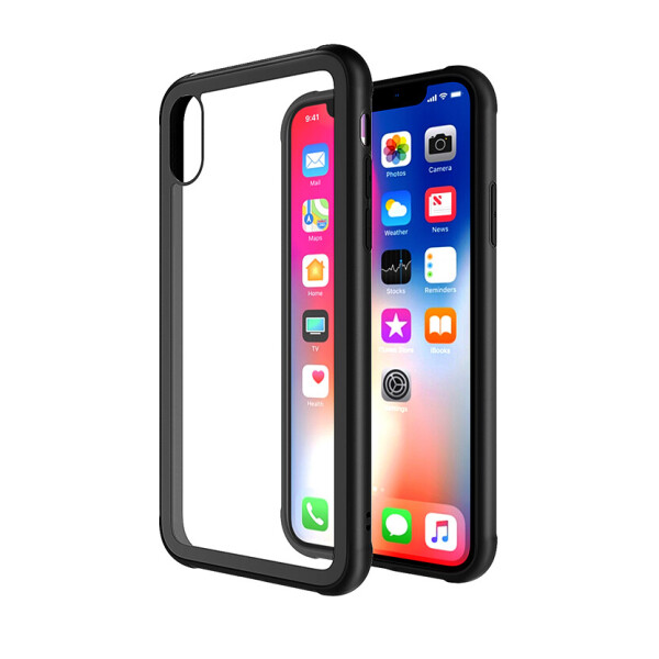 

Чехол-накладка TT Glass Case Series для iPhone X / Xs (Black TPU)