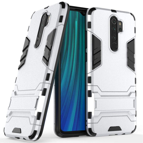 

Ударопрочный чехол-подставка Transformer для Xiaomi Redmi Note 8 Pro с мощной защитой корпуса Серебряный / Satin Silver (118616)