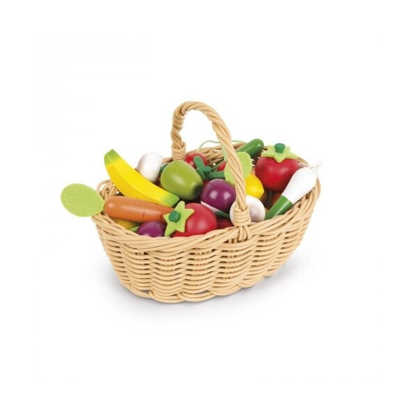 

Игровой набор Janod Корзина с овощами и фруктами 24 эл. J05620