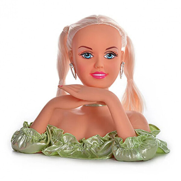 

Кукла голова для причесок DEFA 20957 с аксессуарами (Зелёный)