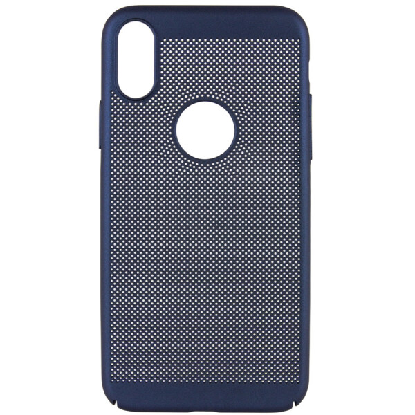 

Ультратонкий дышащий чехол Grid case для Apple iPhone XS Max (6.5) Темно-синий (103105)