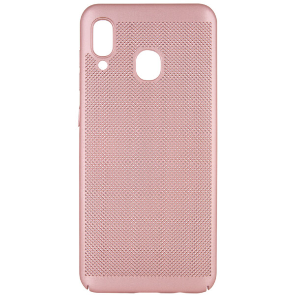 

Ультратонкий дышащий чехол Grid case для Samsung Galaxy A20 (A205F) Розовый (103141)